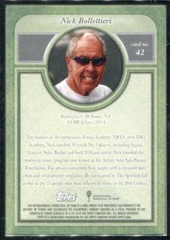 2020 Topps Transcendent Tennis Hall of Fame Collection #42 Nick Bollettieri Back
