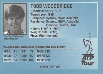 1995 ATP Tour #NNO Todd Woodbridge Back