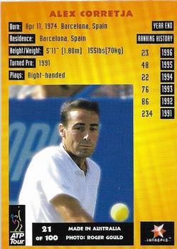 1997 Intrepid Bring it On ATP Tour #21 Alex Corretja Back