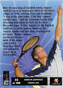 1997 Intrepid Bring it On ATP Tour #32 Thomas Enqvist Back