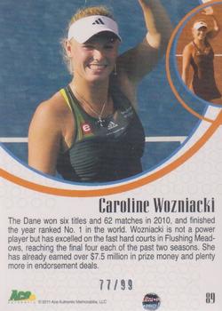 2011 Ace Authentic EX - Base Autographs #89 Caroline Wozniacki Back