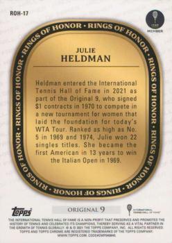 2021 Topps Chrome - Rings of Honor #ROH-17 Julie Heldman Back