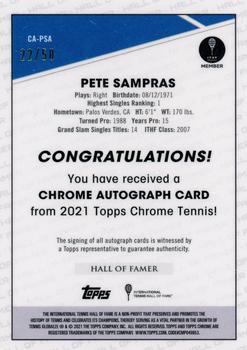 2021 Topps Chrome - Chrome Autographs #CA-PSA Pete Sampras Back