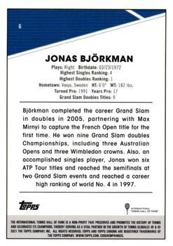 2021 Topps Chrome - Clay Court #6 Jonas Björkman Back