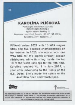 2021 Topps Chrome - Clay Court #55 Karolína Plíšková Back