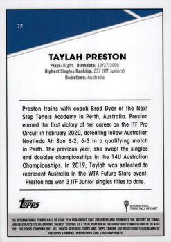 2021 Topps Chrome - Clay Court #72 Taylah Preston Back
