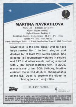 2021 Topps Chrome - Clay Court #98 Martina Navratilova Back