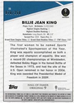 2021 Topps Chrome - Aqua #35 Billie Jean King Back
