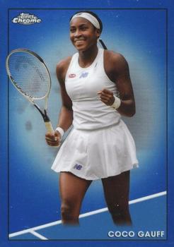 2021 Topps Chrome - Blue #100 Coco Gauff Front