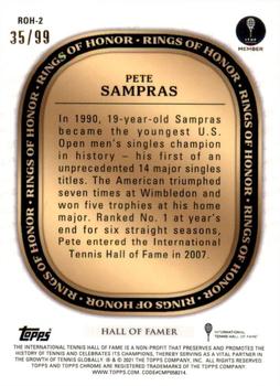 2021 Topps Chrome Sapphire - Rings of Honor White #ROH-2 Pete Sampras Back