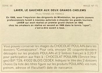 1984 Chocolat Poulain Serie 38 : Connaissance du Tennis #15 Rod Laver Back