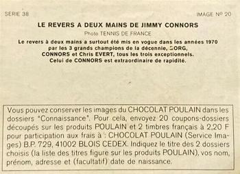 1984 Chocolat Poulain Serie 38 : Connaissance du Tennis #20 Jimmy Connors Back