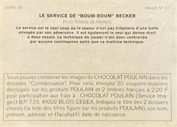 1984 Chocolat Poulain Serie 38 : Connaissance du Tennis #21 Boris Becker Back