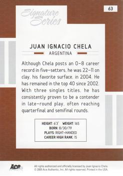 2005 Ace Authentic Signature Series #63 Juan Ignacio Chela Back