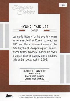 2005 Ace Authentic Signature Series #84 Hyung-Taik Lee Back