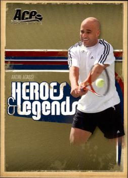 2006 Ace Authentic Heroes & Legends #1 Andre Agassi Front