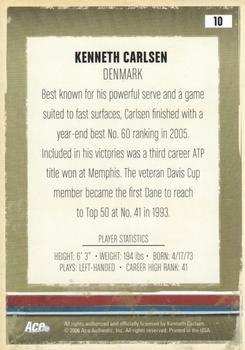 2006 Ace Authentic Heroes & Legends #10 Kenneth Carlsen Back