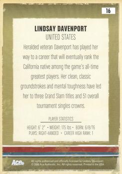 2006 Ace Authentic Heroes & Legends #16 Lindsay Davenport Back