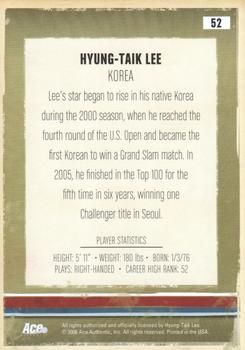 2006 Ace Authentic Heroes & Legends #52 Hyung-Taik Lee Back