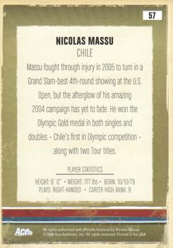 2006 Ace Authentic Heroes & Legends #57 Nicolas Massu Back