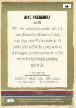 2006 Ace Authentic Heroes & Legends #66 Aiko Nakamura Back
