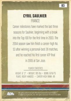 2006 Ace Authentic Heroes & Legends #83 Cyril Saulnier Back
