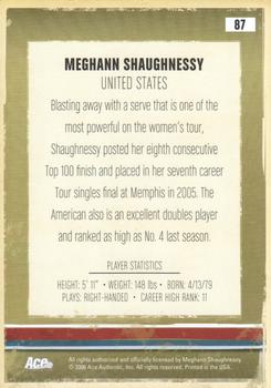 2006 Ace Authentic Heroes & Legends #87 Meghann Shaughnessy Back