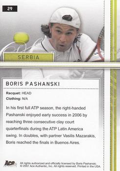 2007 Ace Authentic Straight Sets #29 Boris Pashanski Back