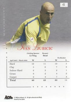 2008 Ace Authentic Match Point #6 Ivan Ljubicic Back