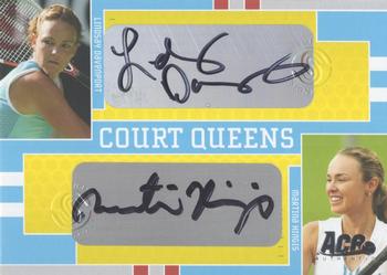 2005 Ace Authentic Signature Series - Court Queens Dual Autograph #CQ-12 Lindsay Davenport / Martina Hingis Front