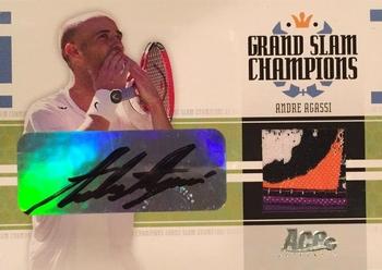 2005 Ace Authentic Signature Series - Grand Slam Champions Dual Jersey Autograph #GS--13 Andre Agassi / Lindsay Davenport Front