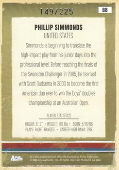 2006 Ace Authentic Heroes & Legends - Autograph #88 Phillip Simmonds Back