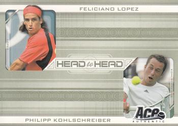 2007 Ace Authentic Straight Sets - Head to Head #HH-3 Feliciano Lopez / Philipp Kohlschreiber Front