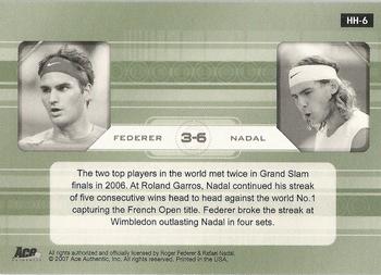 2007 Ace Authentic Straight Sets - Head to Head #HH-6 Roger Federer / Rafael Nadal Back