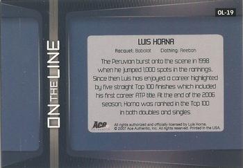 2007 Ace Authentic Straight Sets - On The Line #OL-19 Luis Horna Back