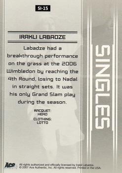 2007 Ace Authentic Straight Sets - Singles #SI-15 Irakli Labadze Back