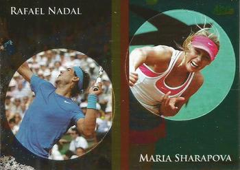 2011 Ace Authentic Match Point 2 - Dual Pogs #DP5 Maria Sharapova / Rafael Nadal Front