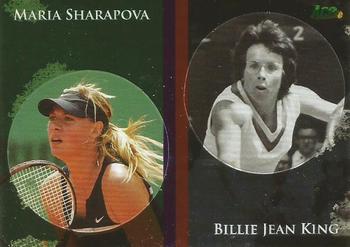 2011 Ace Authentic Match Point 2 - Dual Pogs #DP14 Maria Sharapova / Billie Jean King Front