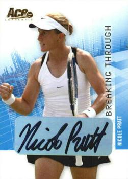 2008 Ace Authentic Grand Slam - Breaking Through Autographs Gold #BT20 Nicole Pratt Front