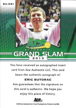 2013 Leaf Ace Authentic Grand Slam - Brown #BA-EB1 Eric Butorac Back