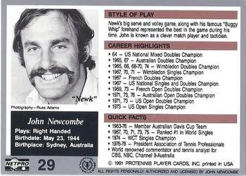 1991 NetPro The Legends #29 John Newcombe Back