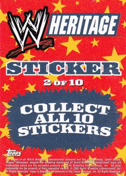 2005 Topps Heritage WWE - Stickers #2 The Rock Back