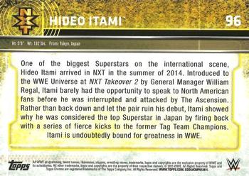 2015 Topps Chrome WWE #96 Hideo Itami Back