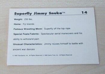 1989 Classic WWF #14 Superfly Jimmy Snuka Back