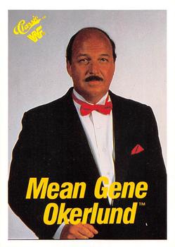 1989 Classic WWF #51 Mean Gene Okerlund Front