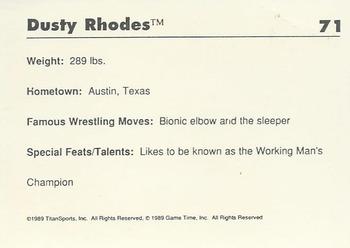 1989 Classic WWF #71 Dusty Rhodes Back