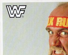 1990 Merlin WWF Superstars Stickers #2 Hulk Hogan Puzzle Front