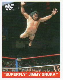 1990 Merlin WWF Superstars Stickers #122 Superfly Jimmy Snuka Front