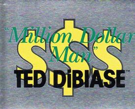 1990 Merlin WWF Superstars Stickers #183 Million Dollar Man Ted DiBiase Logo Front