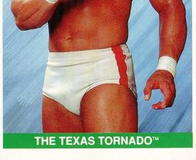 1990 Merlin WWF Superstars Stickers #40 The Texas Tornado Puzzle Front
